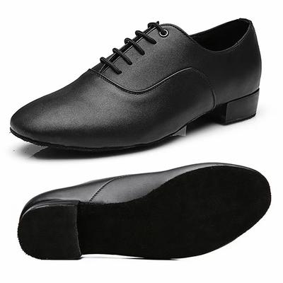 Herren Latin Salsa Tango Tanzschuhe Moderne Leder Ballsaal Schuhe Quadratische Absätze 2,5cm Erwachsene Kinder Jungen Party Tanzschuhe Herren