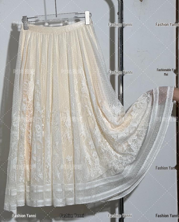 Yanni Pearl Beaded Tassel Vest & Mesh Midi Skirt