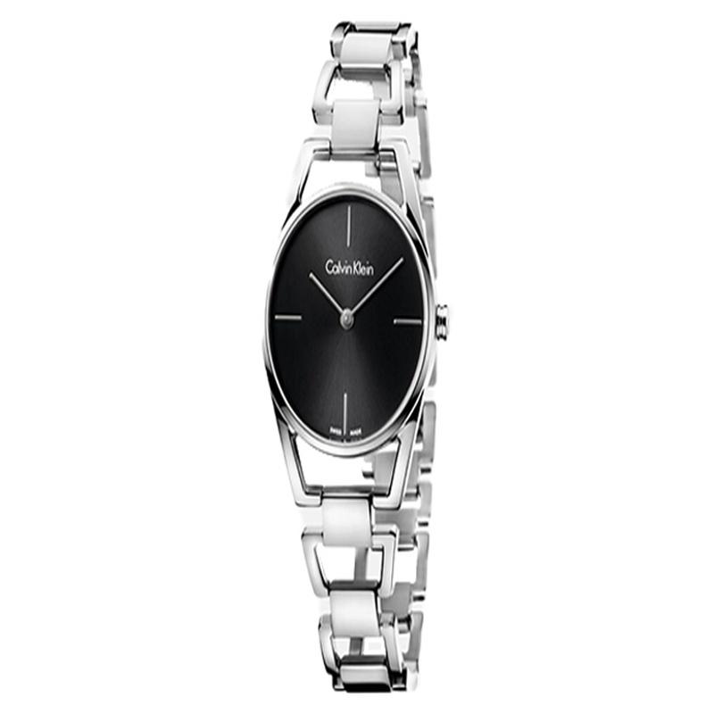 CALVIN KLEIN quartz watch quartz movement stainless steel strap bla dial women s watch 30 meters waterproof K7L23141