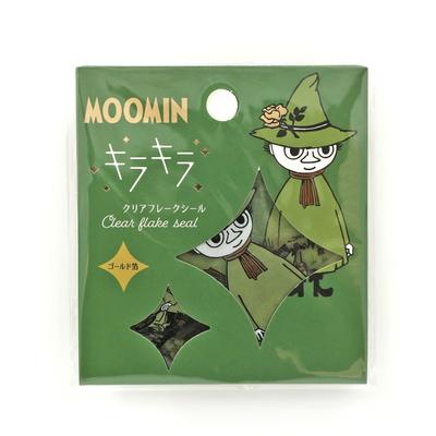 World Craft Moomin Glitter Flake Stickers with Gold Snufkin Foil, MOKFS-103