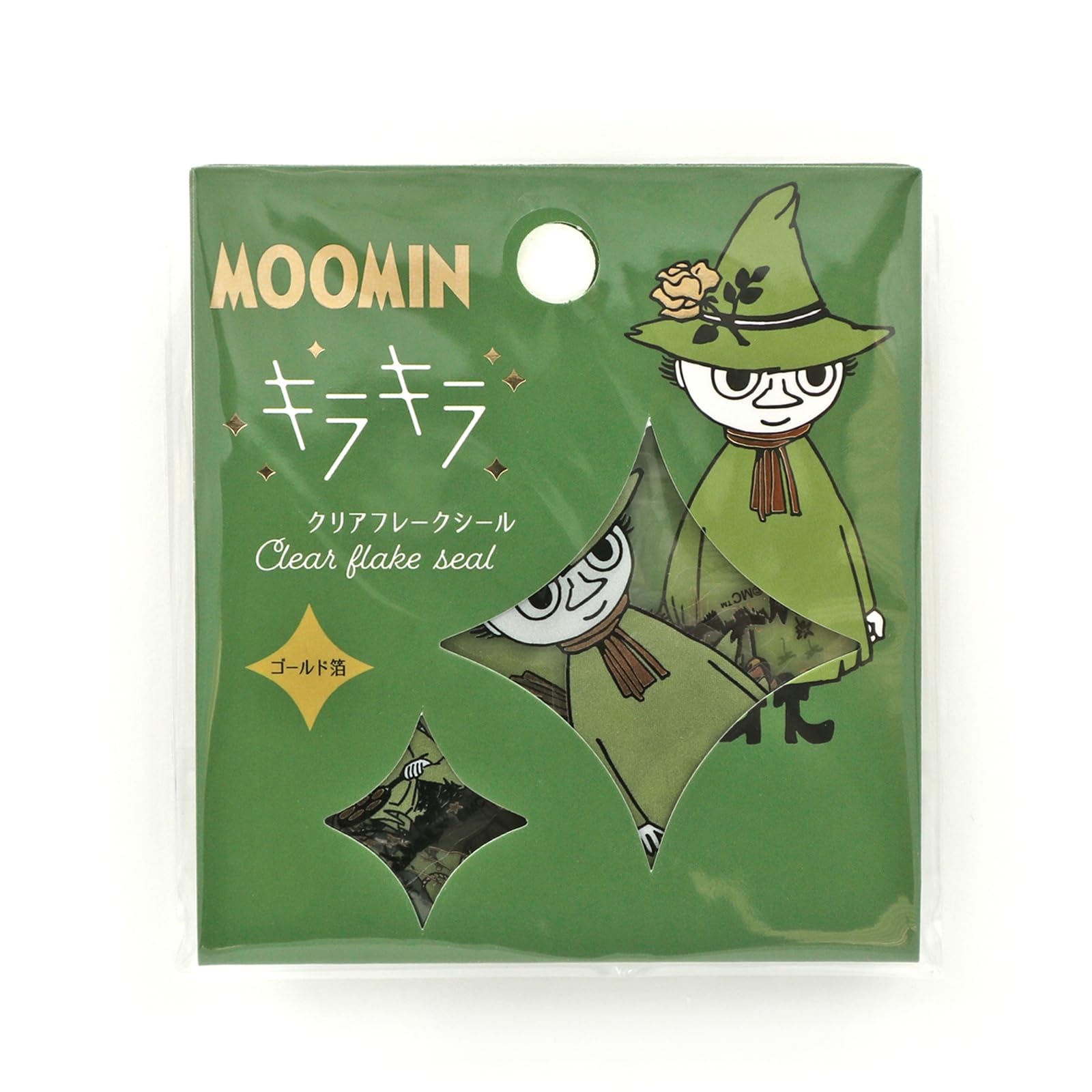 

Наклейки-глиттерные хлопья World Craft Moomin с золотой фольгой Снусмумрика, MOKFS-103