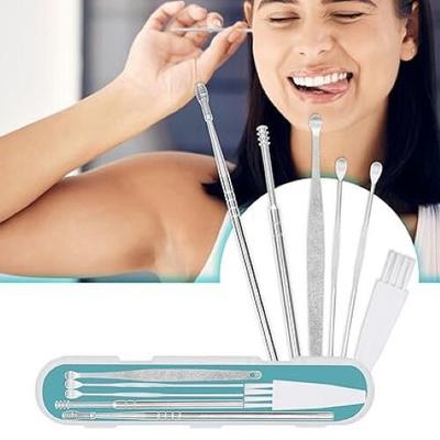 RSINC  Ear Cleaning Kit, Reusable Ear Wax Cleaner Tool Set with Storage BoX 6PC JL156070813747