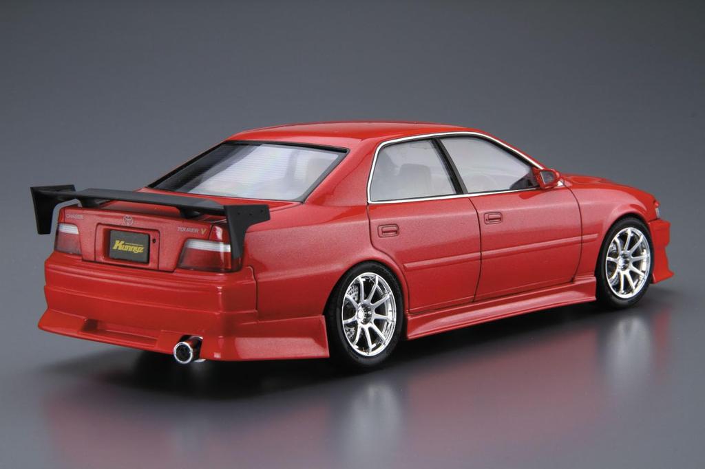 Aoshima Bunka Kyozaisha La serie de coches tuneados Toyota JZX100 Chaser Tourer V Modelo de plástico 1/24 No.16 Kunny'z '98 (Coche)