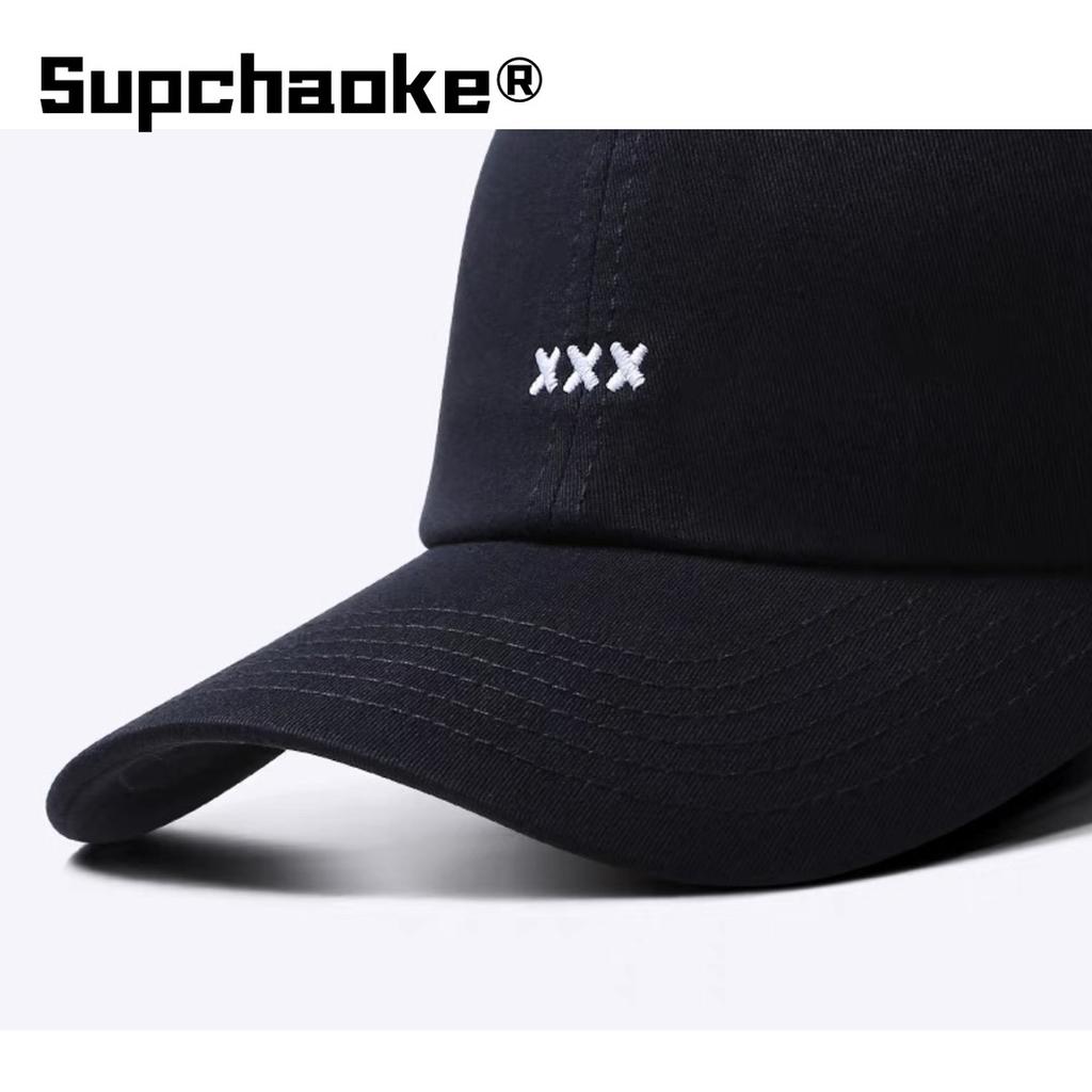 Versatile soft top embroidery X cotton baseball hat men's and women's sunshade cap three-dimensional embroidery