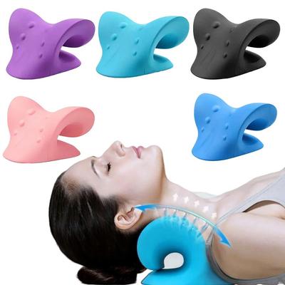 PU Body Neck Massager Neck Traction Massage Pillow Pain Relief Cervical Spine Adjustment Stretcher Chiropractic Traction Muscle Relaxation Tools
