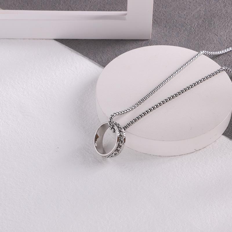 Men's Titanium Steel Hip Hop Pendant Necklace - Trendy, Non-fading Street Style