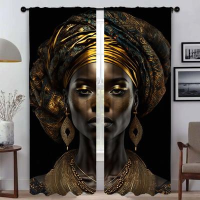Shades African Woman Curtains Child Room Blinds Curtains for Bedroom Partition Living Room Curtain Halloween Decoration Kitchen