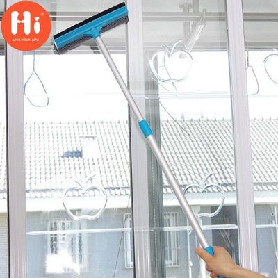 Hi Scratch Glasfensterreiniger, Wischer, verstellbarer langer Griff, Reinigungsbürste, Badezimmer-Anti-Rutsch-Reiniger