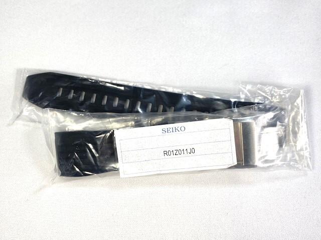 R01Z011J0 SEIKO Astron 22mm Silicone Band with for Buckle, Black, SBXB015/ 8X82-0AC0