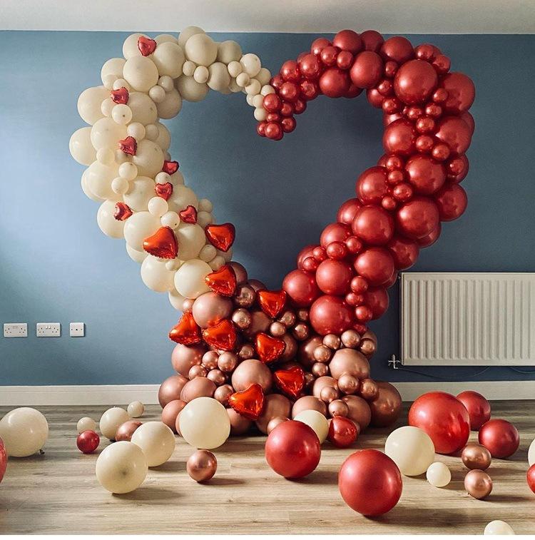 Heart Shaped Balloon Arch Frame Ring DIY Balloon Arch Garland Stand Kit For Outdoors Weddings Anniversary Decorations