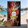 Bayer Leverkusen Voetbal Gepersonaliseerde Bedrukte Strandlaken Voetbal Logo Steun Aangepaste Naam Tekst Absorberende Handdoek Voor Sport Reizen Speciaal Cadeau