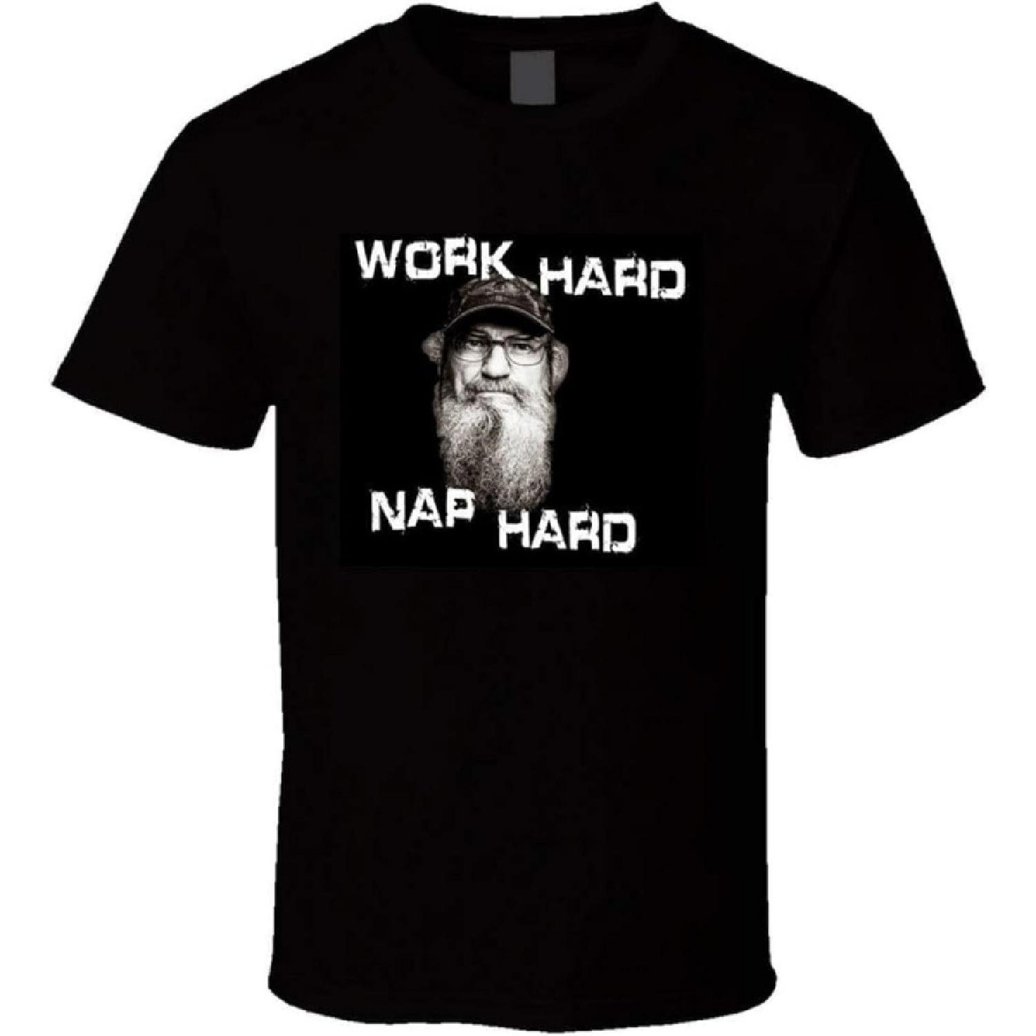 Custom T-Shirt Hey Jack Work Hard nap Uncle Si Duck Dynasty T Shirt S