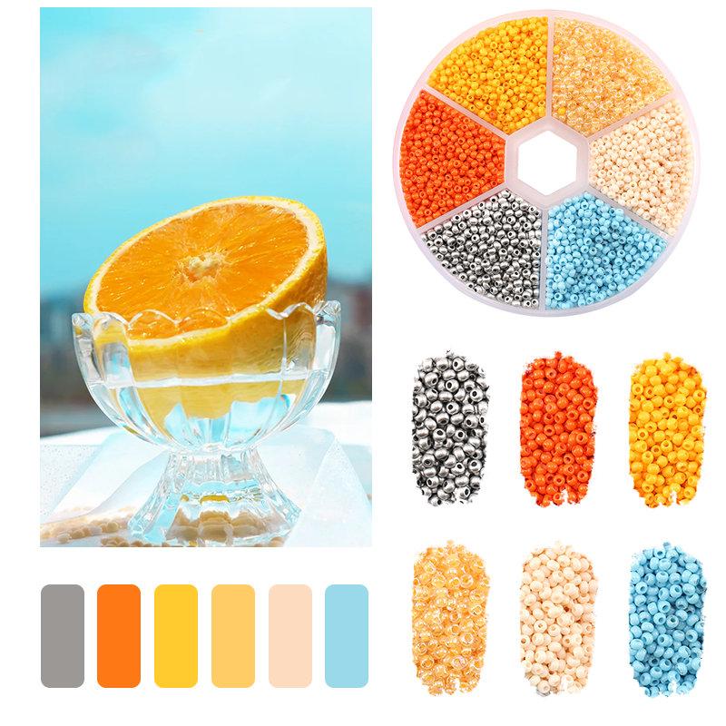 2mm Seed Beads Kit Small Beads For Needlework Craft Round Glass Jewelry Beads For Jewelry Making Bracelet Necklace Handmade DIY