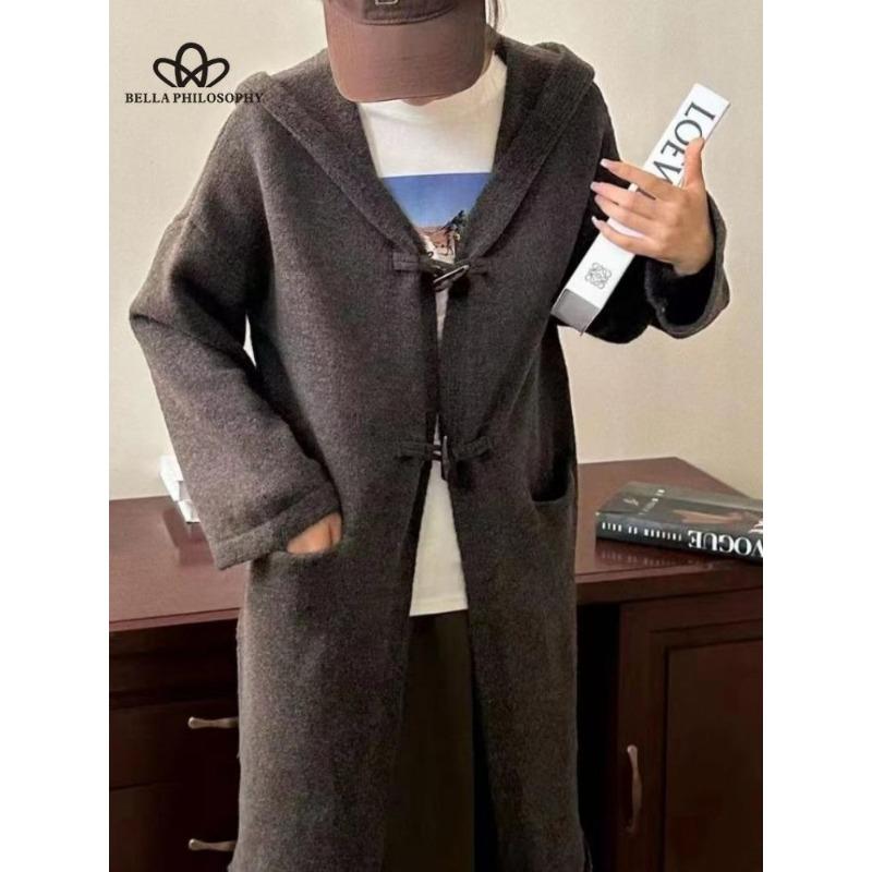 

Женские серые кардиганы на осень, повседневный длинный вязаный кардиган, женский свитер, пальто, новые кардиганы, женская одежда one size коричневый