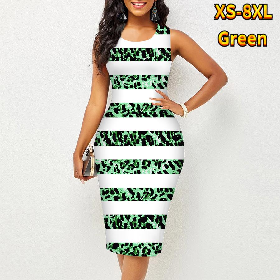 Robe d'été à bretelles pour femmes, imprimé à rayures horizontales, robes moulantes sans manches, coupe ajustée, haut sexy à la mode