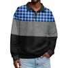 Men's Casual Striped Print Button-Up Long-Sleeve Tops