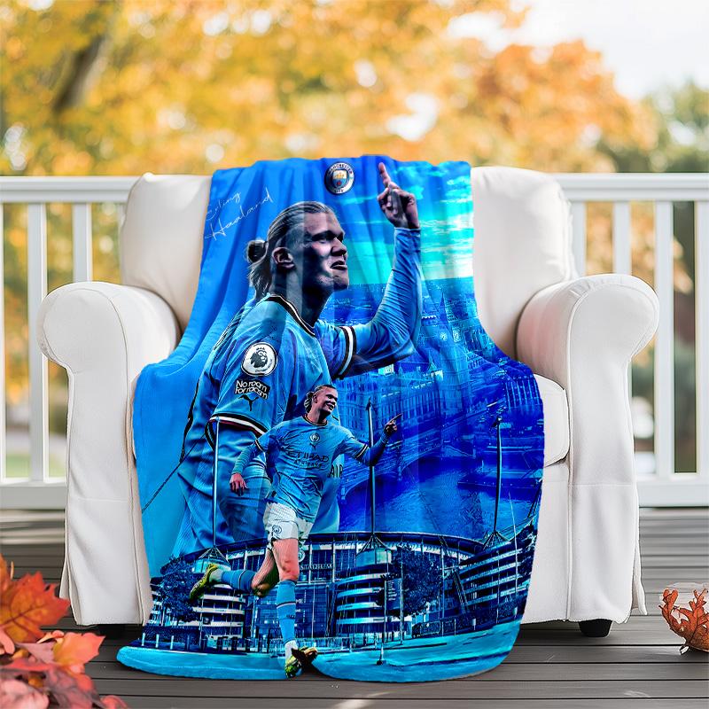 1pc Haaland11 Theme Blanket - Digital Print, Polyester, Cozy for All Seasons, Perfect for Outdoor, and Travel