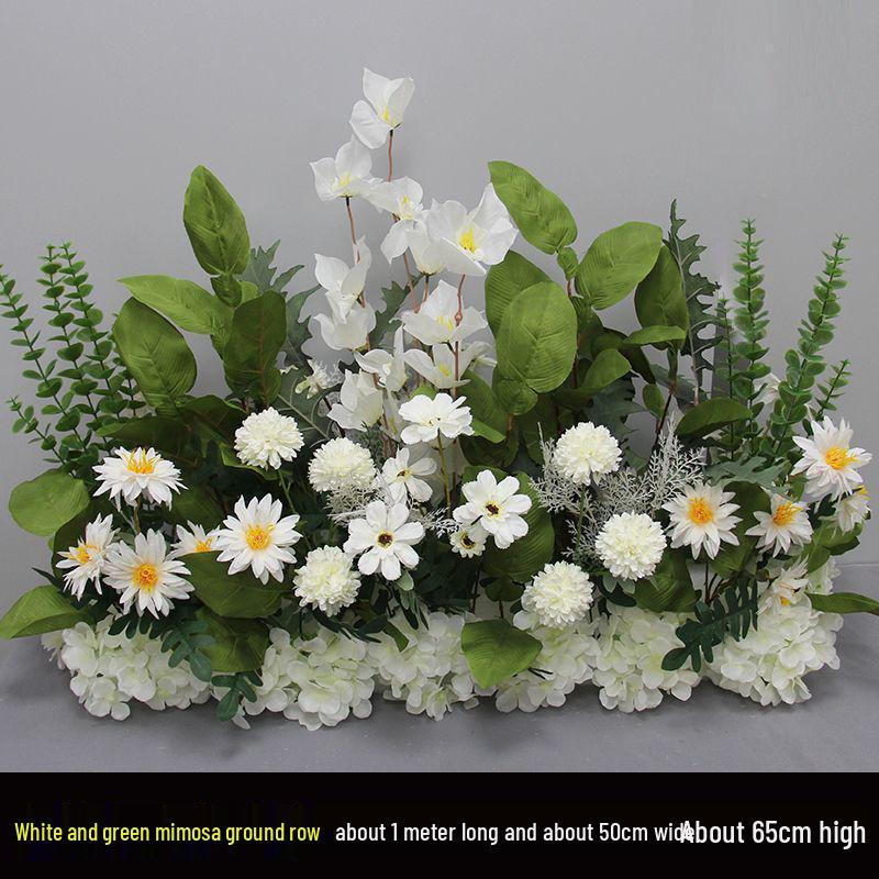 Artificial Wedding Aisle Flower Row: Table & Stage Decoration Simulation Flowers