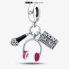 Novità Elementi Musicali Set da Tre Pezzi Perline Charm Si Adatta Nuovo Bracciale Argento 925 Donne Ciondolo Perla Gioielli Regalo