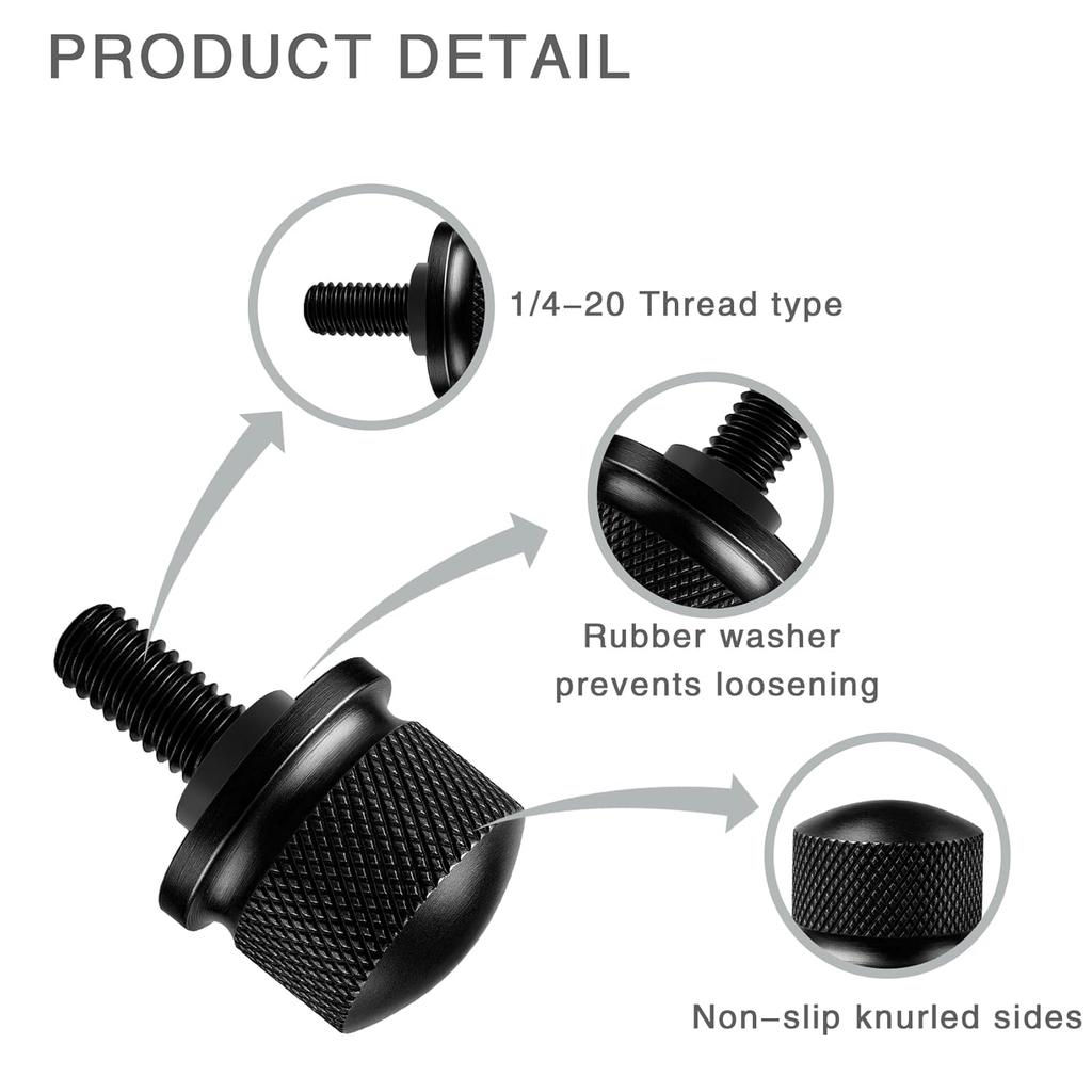 Black Aluminum Alloy Seat Bolt Screw Suitable To for Harley Davidson 1996-2024(1 Pc Bolt)