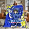 Blue Lock Ultra Soft Flannel Throw Blanket Warm Cozy Blanket for Bed Couch or outdoor best gift