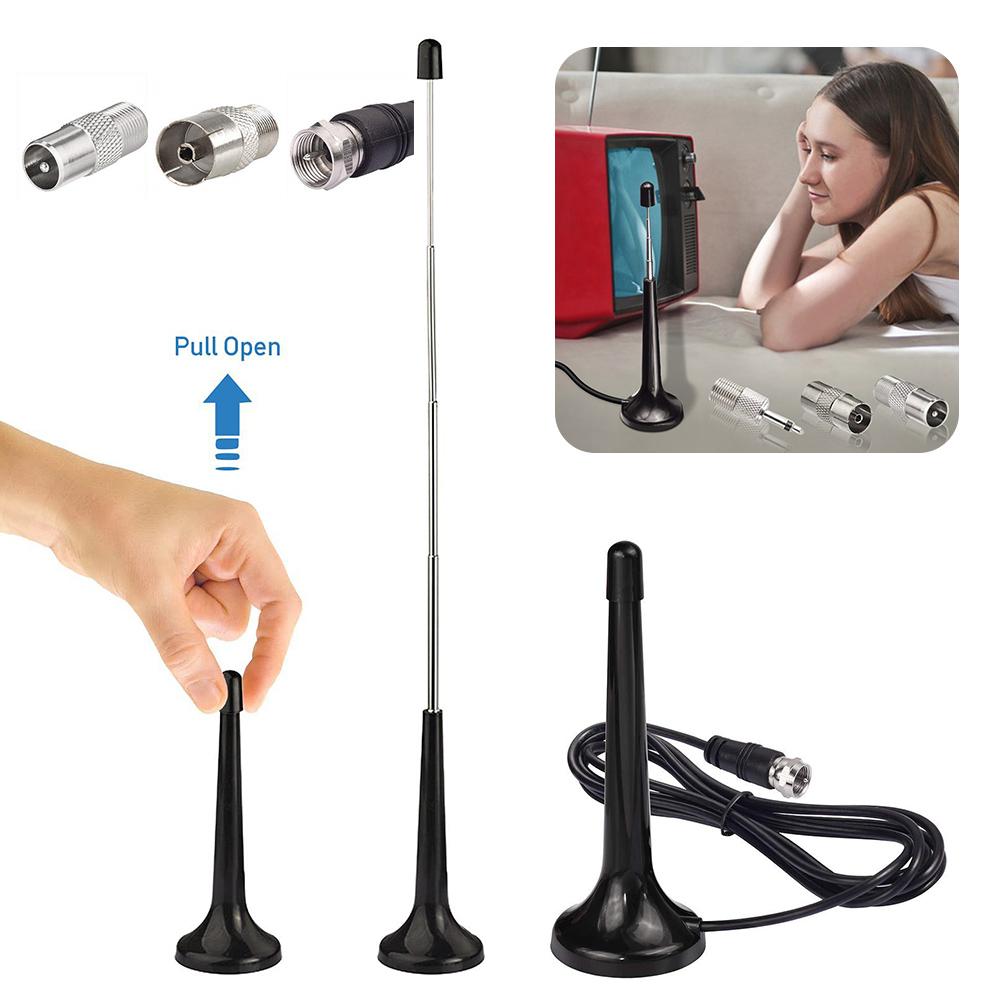 DAB FM Antennas with 3 Adapter High Gain FM Telescopic Antenna 75Ohm Indoor FM DAB Radio Antennas for Household Digital FM Radio