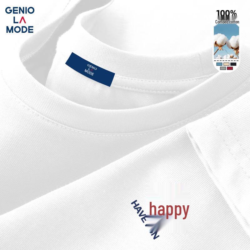 GENIOLAMODE Men s Pure Cotton Graphic T-Shirt M/170