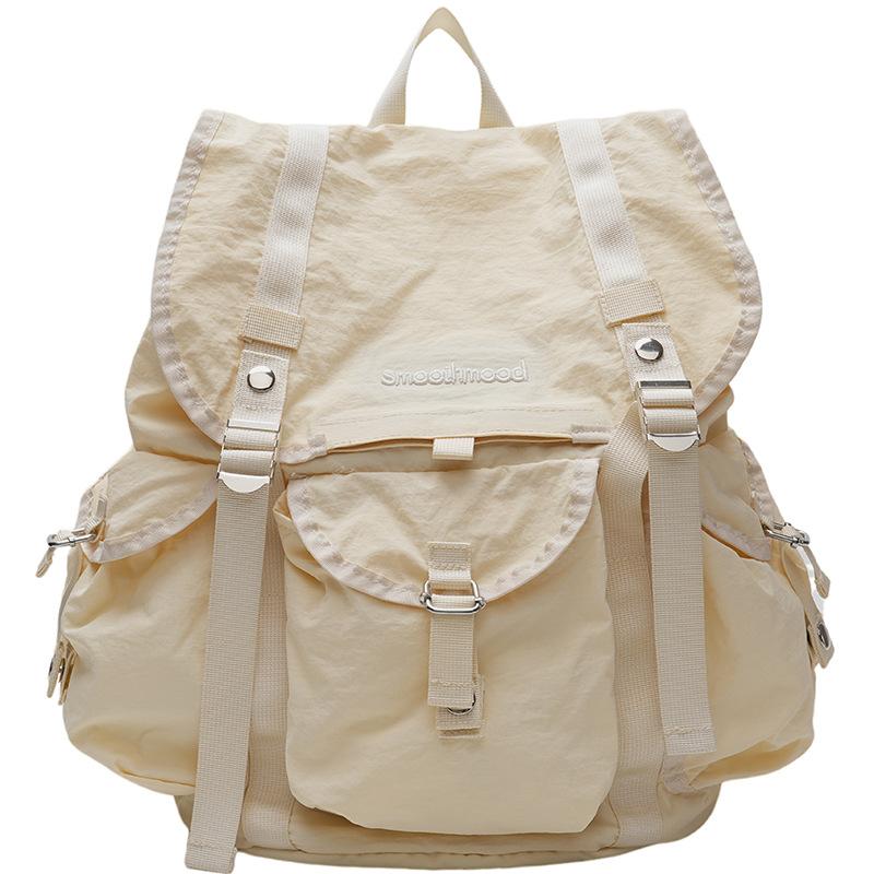Schoolbag Casual Large Capacity Multi-Pocket Backpack Male Korean Version Niche Premium Travel Backpack Light Commuter Schoolbag Female