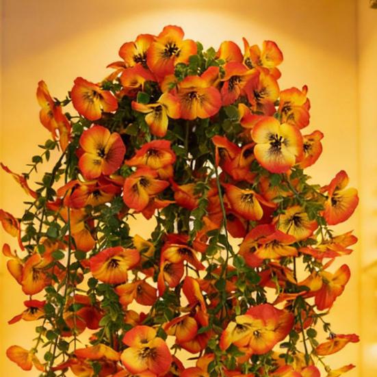 Artificial Morning Glory Teardrop Swag for Front Door UV Resistant Spring Hanging Faux Flower