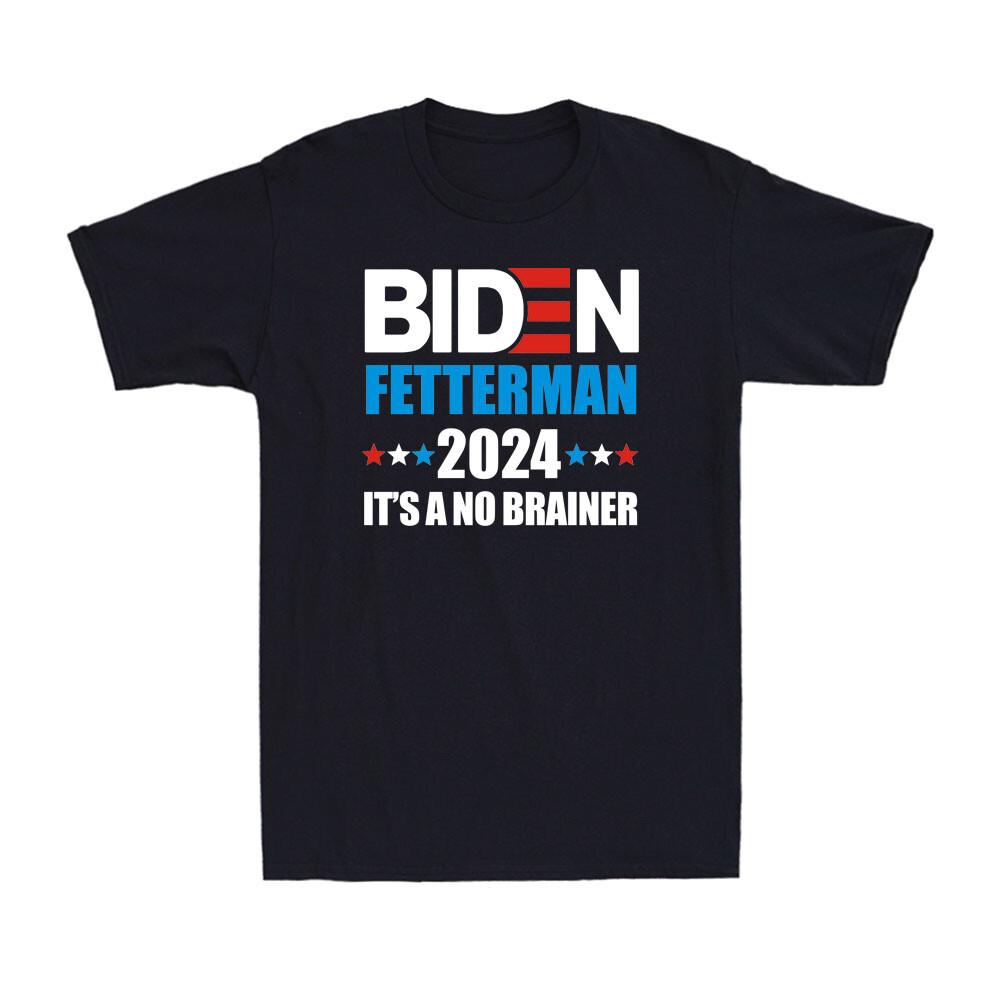 Fetterman 2024 It s a No Brainer Funny Political Joke Vintage Men s T-Shirt S