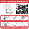 Kitchen Mixers Accessories for KitchenAid Mixer, 6 QT Dough Hook K256WW Wire Whip and Flat Blade Paddle Stainless Steel Attachments for Kitchen aid