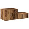 Storage Cabinet 2 pcs Reclaimed Wood Look 103 x 41 x 40 cm