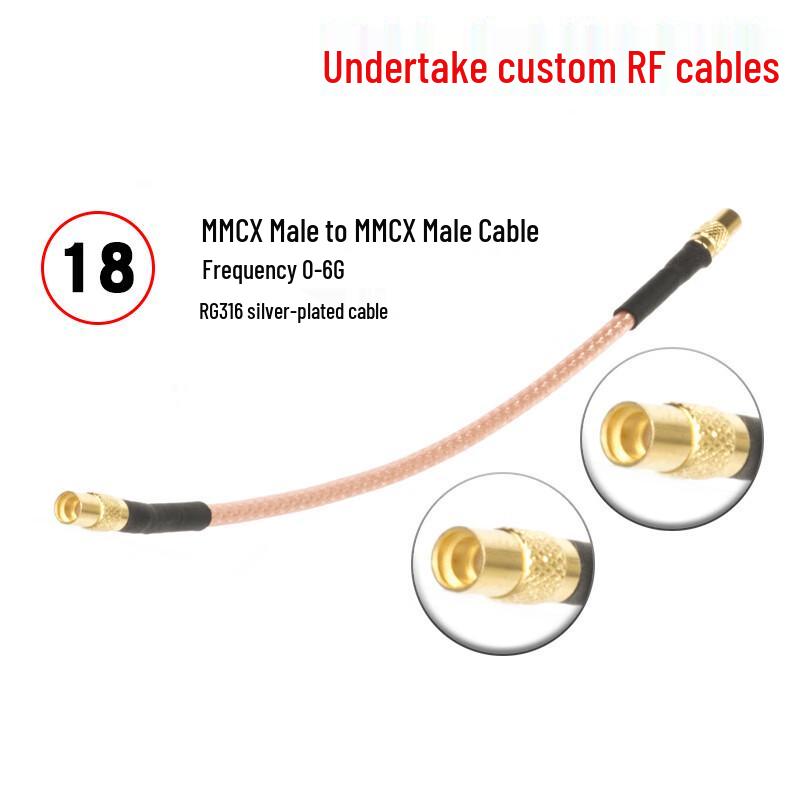 Boweida RG316 MMCX Female to Female RF Coaxial Cable