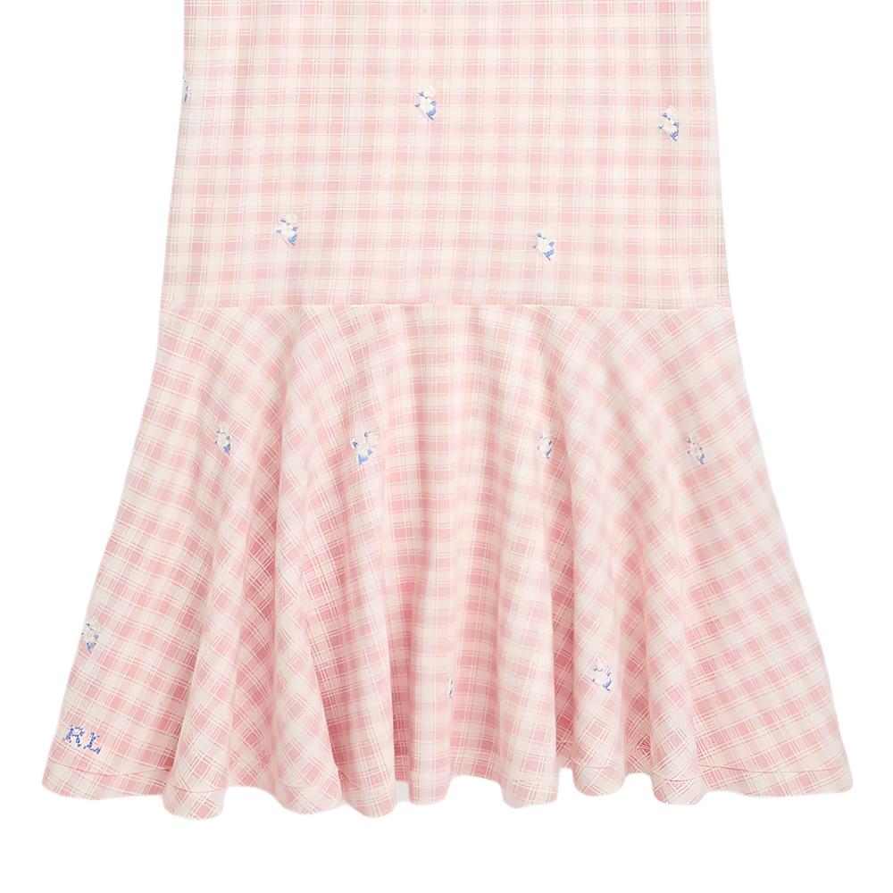 Polo Ralph Lauren Plaid Floral Stretch Mesh Dress Kids dresses 313956797-001