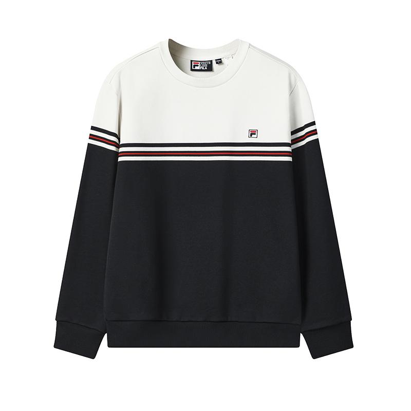 

Fila Наследие Модный Универсальный Мягкий Полосатый Цветной Блок Вязаный Пуловер Толстовка Мужская толстовка F11M548202FIV M