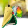 Bird Parrot Triangle Plush Hammock Cage Happy Tent Bed Hanging Cave Toy