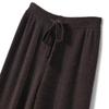 Women's Wool Wide-Leg Pants - Thickened, Loose, Casual, for Autumn/Winter