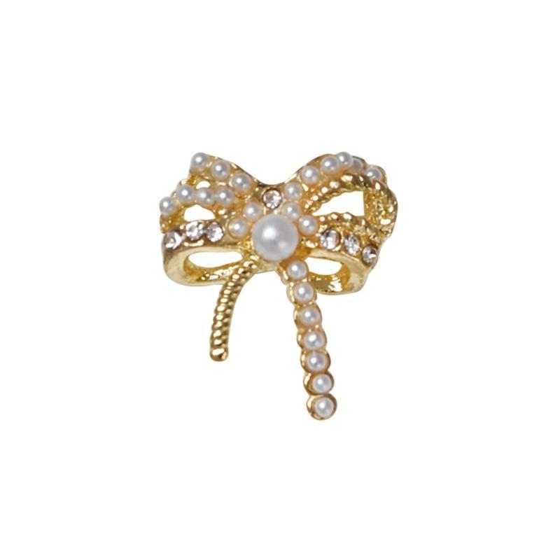3pcs Nail Art Charms Bows Nail Rhinestones Charms Bowknot Crystal Nail Gems Nail Art Decorations for Acrylic Nails