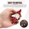 Motorcycles Fuel Filter, 1/4" Inline Fuel Filters, Transparent Tempered Glass Alloy Oil Filter Cup, Universal for ATV, Motorcycles, Dirt Bike (Red)