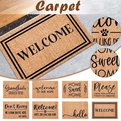 Technical Cloth Front Door Absorbent Non-Slip Carpet Bathroom Foyer Letter Printed Floor Mat