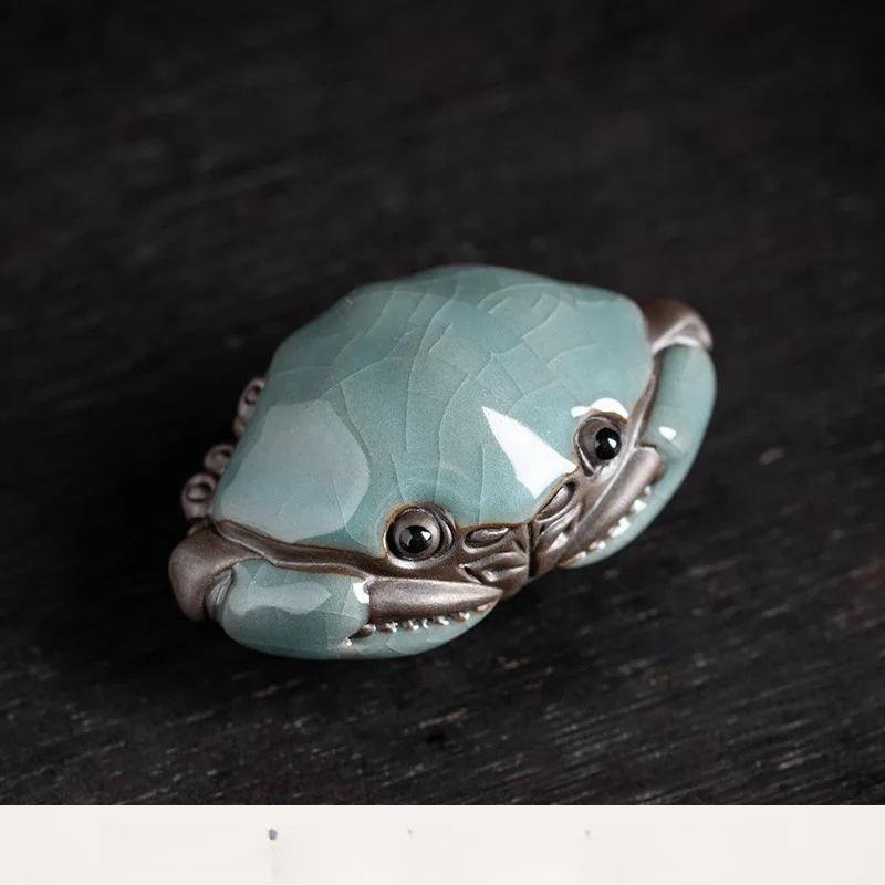 

Ceramic Crab Tea Pet Ornaments Ge Kiln Hand-playing Crabs Can Raise Tea and Play Creative Tea Table Decorations