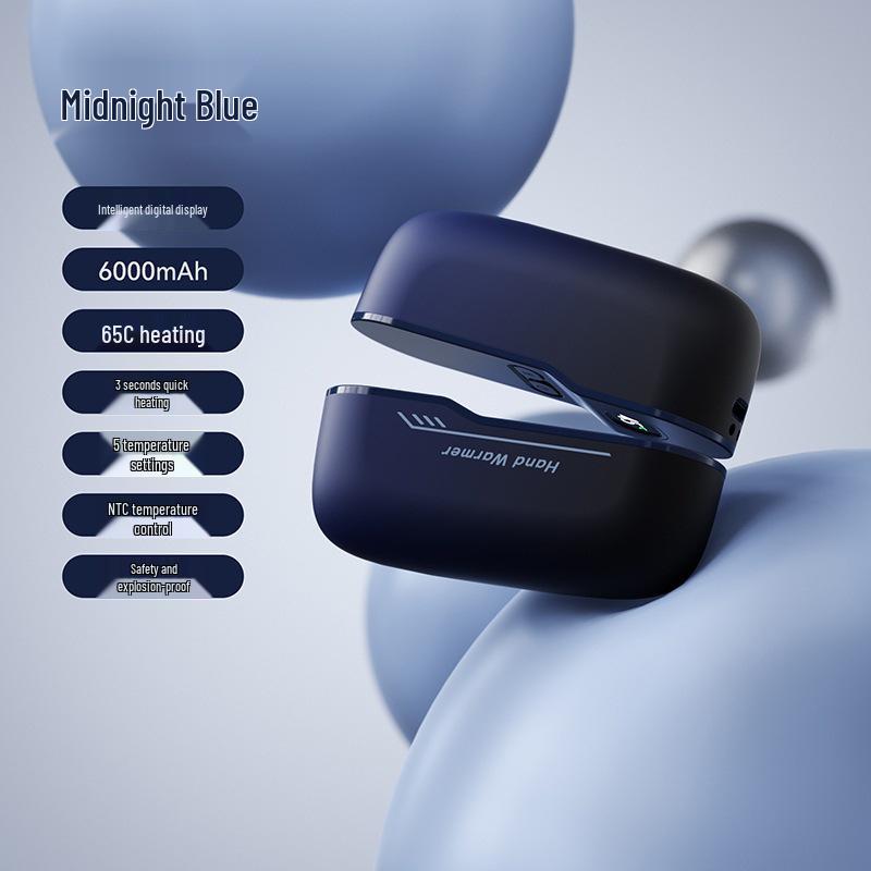 2025 Gradient Color Magnetic Hand Warmer with Digital Display - Two-in-One Detachable Design