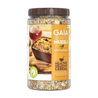 Crunchy Muesli Nutty Delight (1 Kg), Crunchy Muesli Nutty Delight, Gaia