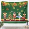 Christmas Nutcracker Tapestry Kids Cute Ballet Princess Wall Art for Bedroom Living Rooms Green Wall Hanging Blanket Breathable