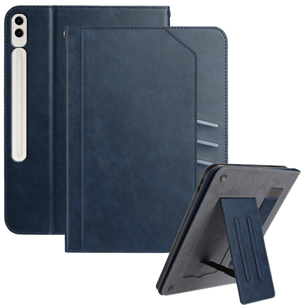 Stand Case for Samsung Galaxy Tab S10+/S9+/S9 FE+ Auto Wake/Sleep PU Leather Tablet Cover with Wallet/Hand Strap
