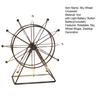 Sky Wheel Ornament with LED Light Rotatable Iron Wire Ferris Wheel Model Metal Figurine Home Office Desktop Decoration
