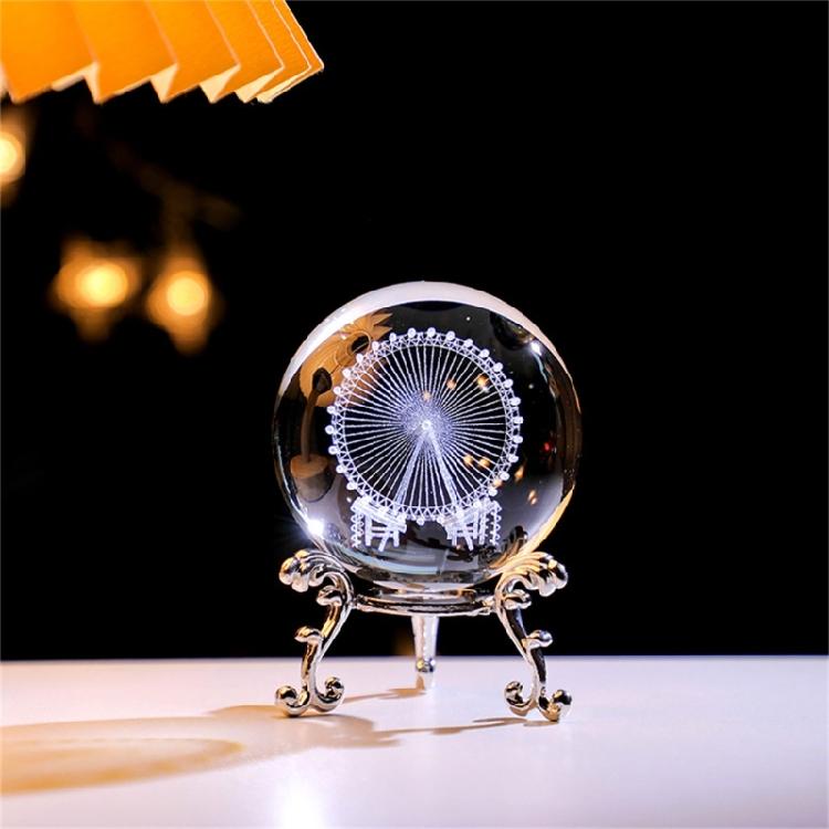 Classical Crystal Balls Stand Compact Space Saving Design Durable Corrosion Resistant Round Display Stand