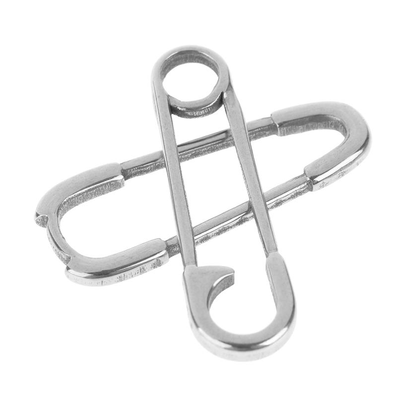 5Pcs Stainless Steel Paper Clip Shaped Pendant For Jewelry Making Supplies Diy Necklace Bracelet Connect Accessories
