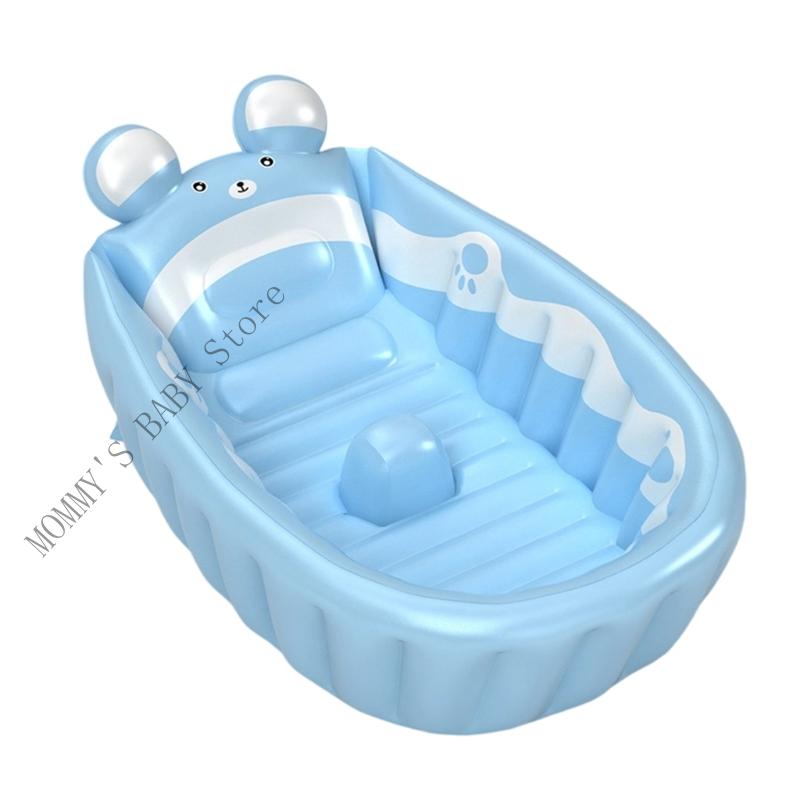 H3CD Детская надувная ванна для душа, складная детская ванночка, с рисунком мультяшного животного, портативная ванночка для душа