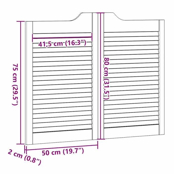 VidaXL Shutter Doors 2 Pairs White 80x100 Cm, Living Room Doors, Bar Doors, Hinged Doors, Doors 4107143